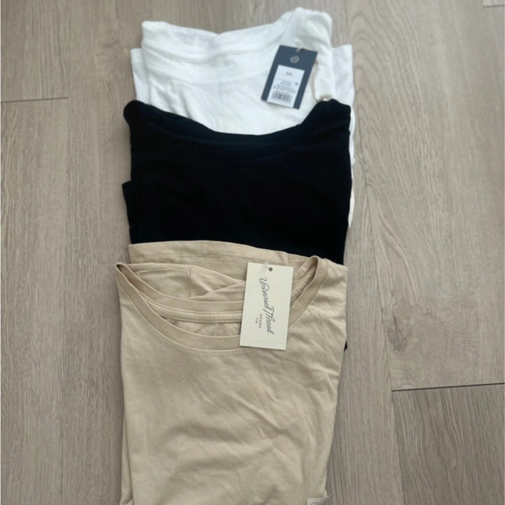 Universal Thread Crop Tops - White, Black, and Tan